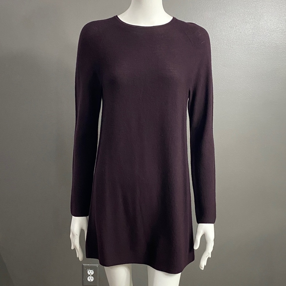 J. Jill Dark Fig Merino Wool Sweater Size XS